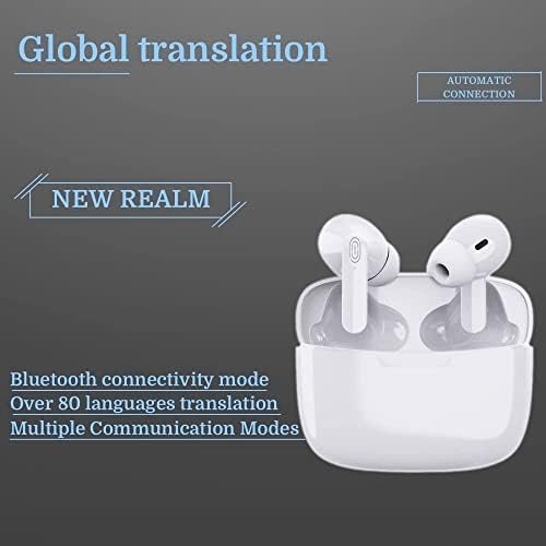 Dispositivo de tradutor Feardbuds de tradutor de voz inteligente, 84 Language Translator Bluetooth Instant Disposition de tradução de voz com aplicativo, fone de ouvido do tradutor para aprendizado de viagens de negócios