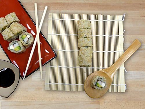 IMUSA USA 3PC Bamboo Sushi completo utensílios de cozinha, multisize, marrom