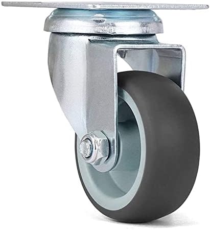 Rodas de rodízio Umky 4pcs rodas rodas de 2 polegadas de 2 polegadas Giratório de borracha macia com freio para rodas de mobília