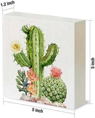 Cactus e suculenta caixa de madeira assinam cactos rústicos e amantes suculentos Caixa de madeira Placa decorativa