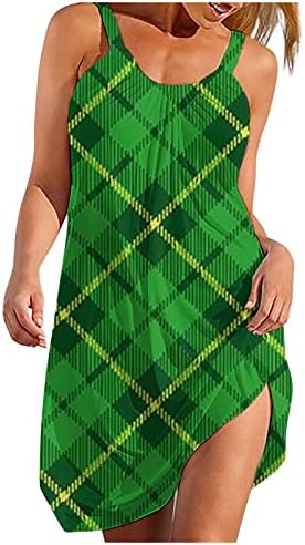 Trebin Ladies St. Patrick's Fashion Fashion Casual Holiday Holiday Summer Sling Dress
