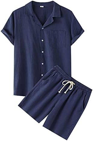 Camisa de 2 peças masculina Camisa de manga curta camisa para baixo Camisa seca rápida Camiseta forte confortável