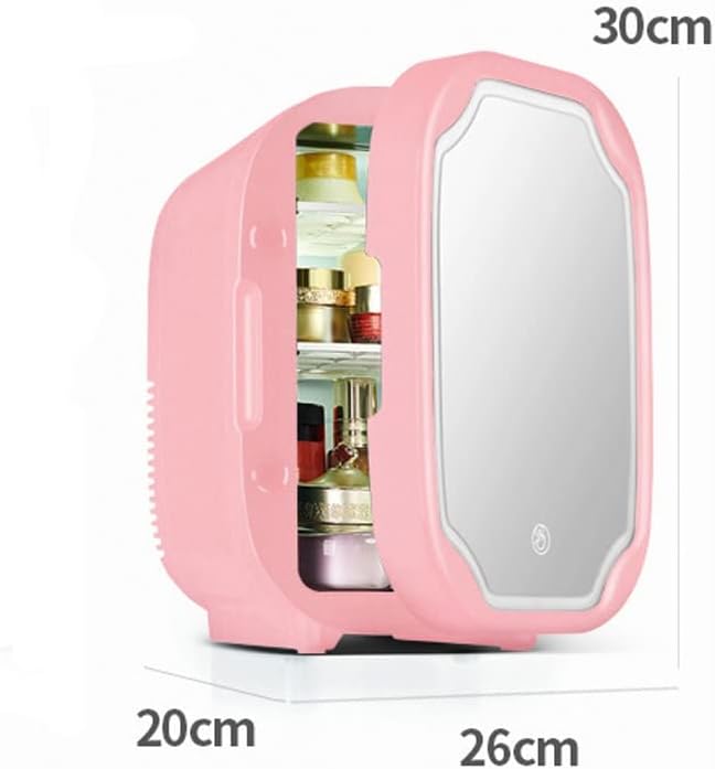 N/A Mini geladeira com luminária de cuidados com a pele de cuidados com a pele de pele LED Maquiagem para o escritório em casa