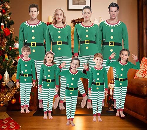 Shelry Christmas Família Combationando Pijama Mulheres Cotton Jammies Men Roupas de roupas de sono PJS de manga comprida