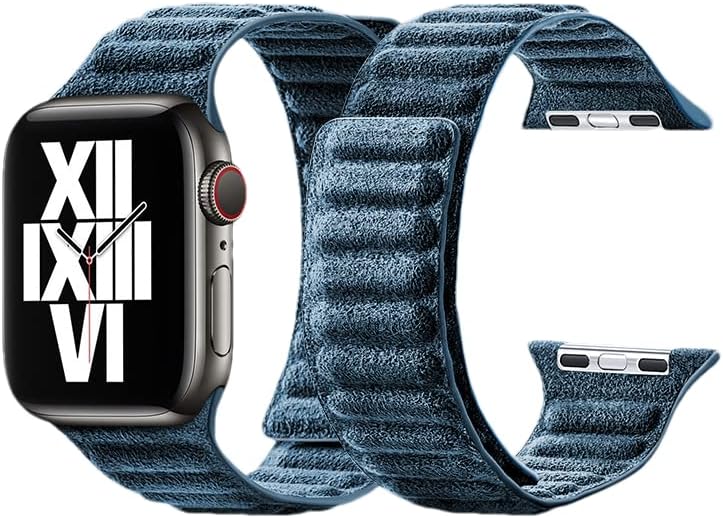 Feito com alcantara watchband magnética para a banda esportiva Apple Watch iwatch se 1 2 3 4 5 6 7 8 44 42 40 45 49 mm