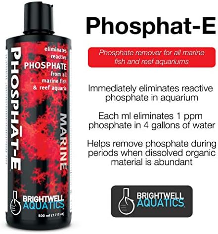 Brightwell Aquatics Phosphat -E - Removedor de fosfato líquido para peixes marinhos e aquário de recifes