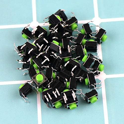 50pcs 6 * 6 * 5mm Interruptor de toque de 4 pés Micro botão 6x6x5 Miniature Electromagnetic Acessórios Painel Painel