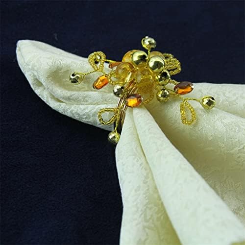 XJJZS Decoração festiva Tabel de jantar Decoração de anel de guardanapo anel de toalha de toalha 12 peças decoração