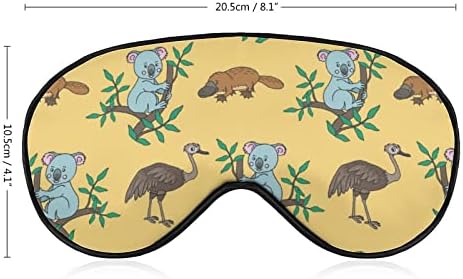 Avestruz Australiano Avestruz Koala Máscara de Sono Máscara Máscara de Volta para Cegas Máscara Olhos Portáteis Com