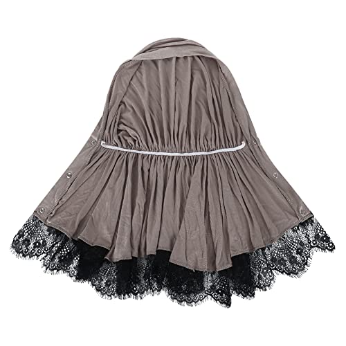 Hijab de algodão Siqitechno com hijab muçulmano de renda para mulheres de lenço islâmico de moda hijab shawl shawl arabian pape