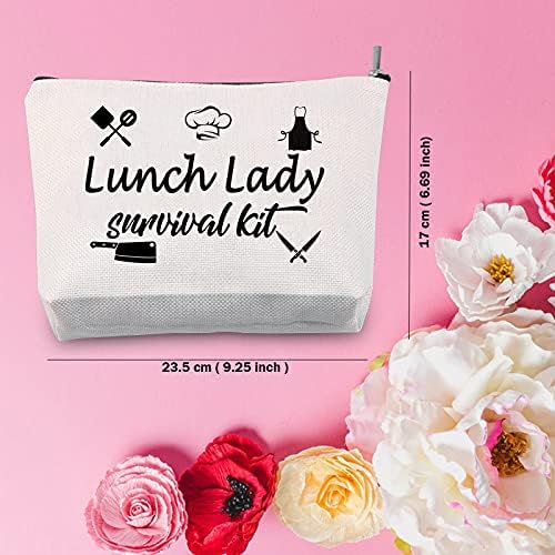 Tsotmo almoço Lady Lady Life Makeup Bolsa Lady Presentes Almoço Lady Sobrevivência Kit Bolsa Cosmética Presente para cafeteria trabalhadora almoço Lady Cooker