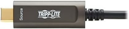 Tripp Lite USB-C Fibra 4k @ 60Hz Cabo de vídeo, Cabo óptico ativo USB 3.2, masculino a masculino, preto, com classificação