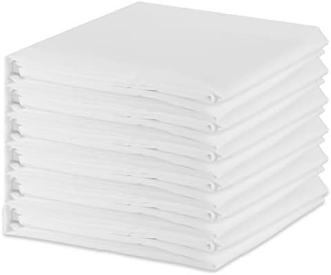 Toalha de mesa de retângulo EMART 6, toalha de tecido de tecido de poliéster branco de 90 x 132 polegadas, capa de mesa retangular lavável para festas para festas de buffet de casamento jantar