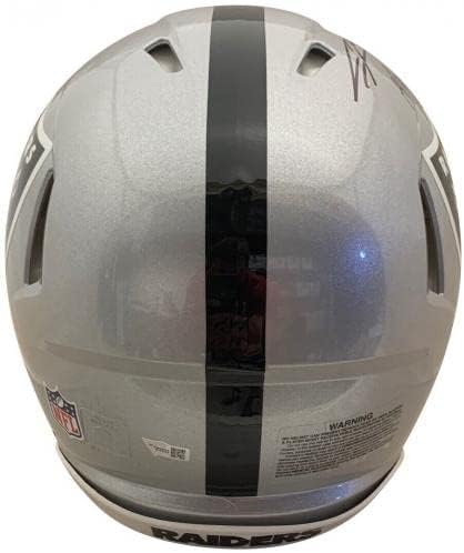 CHARLES WOODSON Autografou Raiders em tamanho real capacete autêntico HOF 2021 Fanáticos - Capacetes NFL autografados