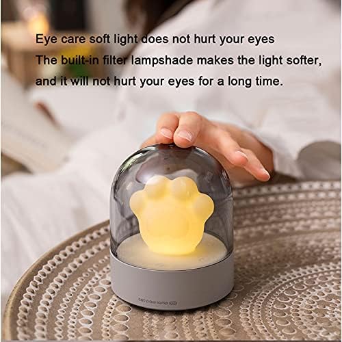 Luz noturna para crianças iluminação infantil Creative Cute Cat Paw Lâmpada recarregável cabeceira com lâmpada de lâmpada