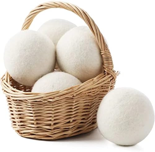Bolas de lã Bolas Organic XL, Eco Secer Balls Rapazina 4 Pacote de tecido natural amaciante, de lã da Nova Zelândia,