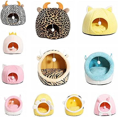 Houchu Casa de gato de gato fofo cesta de animais de estimação quente muito macia Kitten Cushion House Casas Camas laváveis