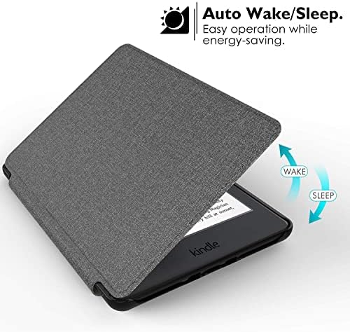 Para 6 Kindle - tampa leve de tecido TPU com sono/despertar automático