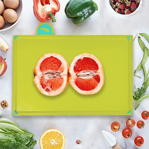 Procure placa de plástico rara de cozinha com estojo de armazenamento, ícone de alimentos para diferentes tipos de alimentos, tapetes