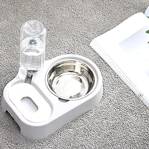 Haiqings Anti Overflow Dual Bowl não deslize tigela de cachorro tigela de aço inoxidável tigela de água de estimação Yubin1993