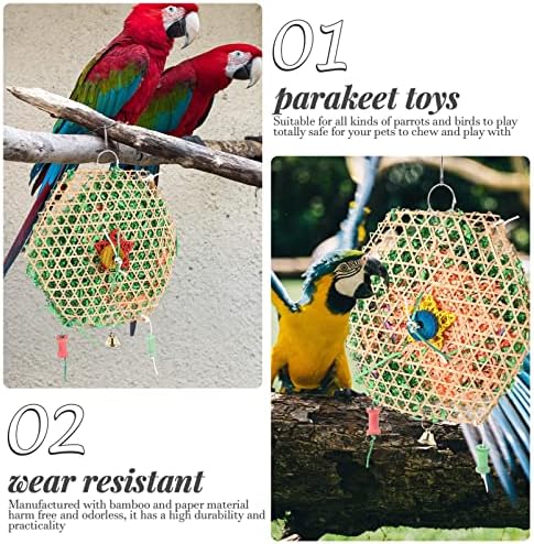 Patkaw Bird Toys Parrots de pássaros destruindo brinquedos periquoras mastigando forrageando o triturador de brinquedos