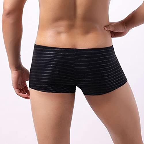 2023 New confortável cuecas de cores baixas boxer de moda masculina listras de tendência listras de roupas íntimas masculinas