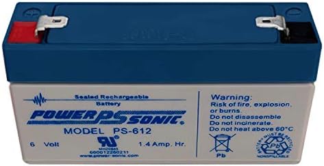 Power Sonic PS-612 6V 1.4AH Bateria de substituição para Jasco Battery RB612-2 pacote
