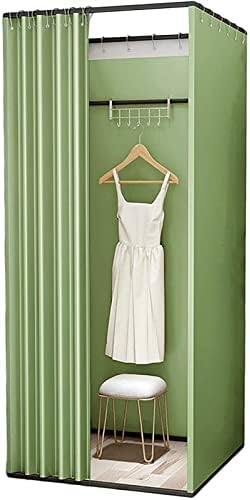 Camarim xzgden, sala de encaixe de vestiário temporário de piso verde, kit de cortina de vestiário para o quadro