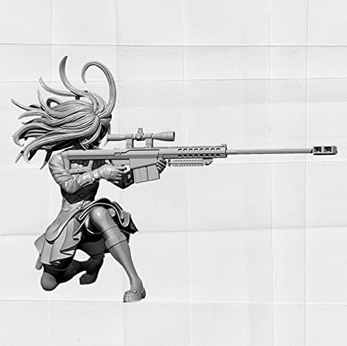 SPLINDG 1/24 75mm Fantasy feminina Sniper Resina Soldado Modelo de Caracterar Kit de Modelo de Auto-Montagem/44797L