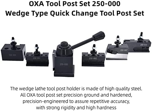 WaltyoTur OXA Tool Post Conjunto 250-000 Tipo de cunha Postagem de ferramenta de mudança rápida Conjunto de 6-9 polegadas Swing 6pcs