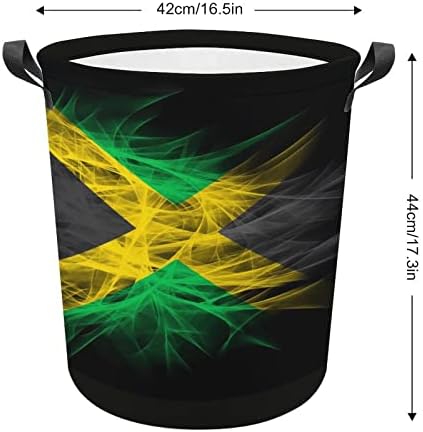 Magic Jamaica Flag grande cesto de roupa cesto dobrável cesto de lavanderia Organizador de brinquedo de cesta de armazenamento durável