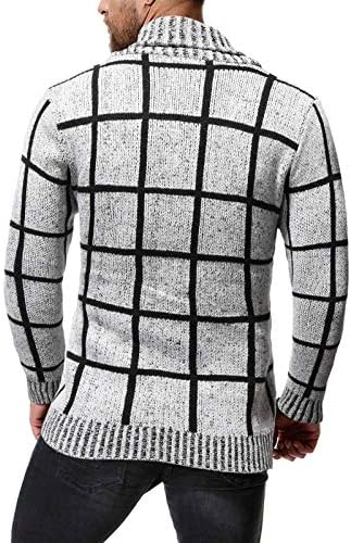 Pullover de capuz masculino, abeto de inverno frontal moderno cardigã homens de manga longa trabalham botão macio para baixo suéter Solid8