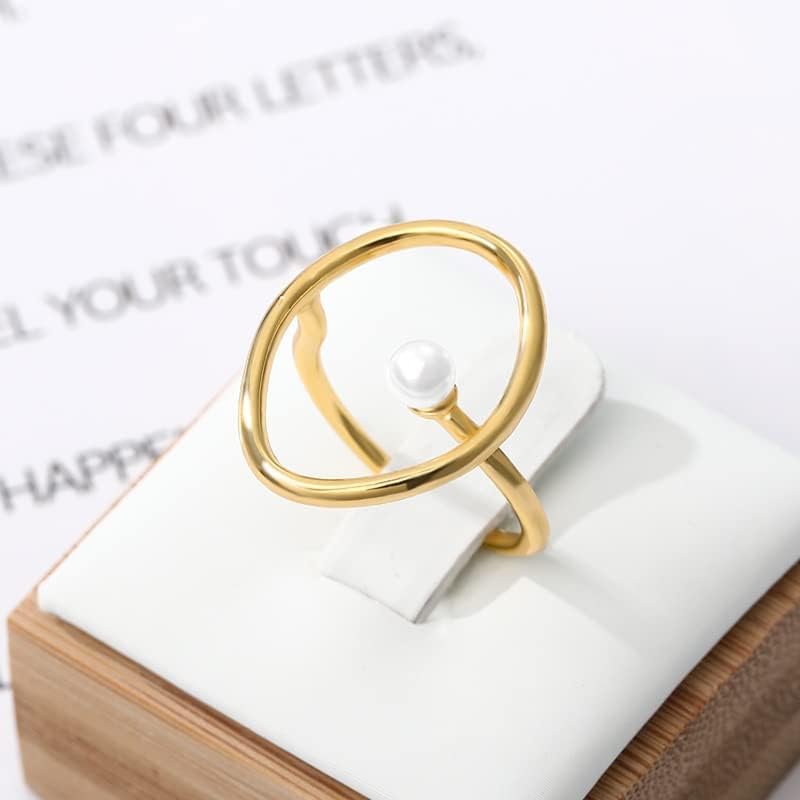 Anéis de pérolas finas de oyalma para mulheres moda moda ajustável dedo fino mini pérola anel fino jóias de noivado