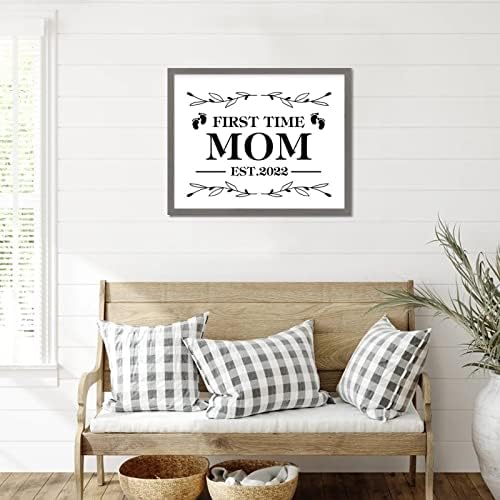 Dizer positivo de 16x20in Plate de madeira emoldurado com citações de tema da família promovidas a mãe rústica chique chique