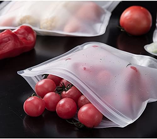 Sacos de plástico de armazenamento de alimentos com zíper recipientes à prova de vazamentos