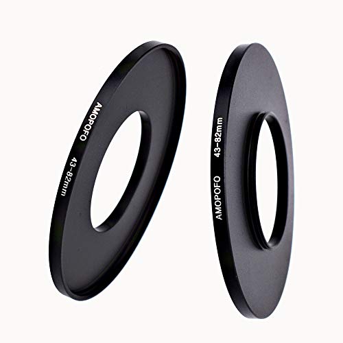 Universal de 43 a 82 mm /43 mm a 82mm de ajuste de anel de passo para cima Adaptador de filtro para UV, ND, CPL, Metal Step Up Ring