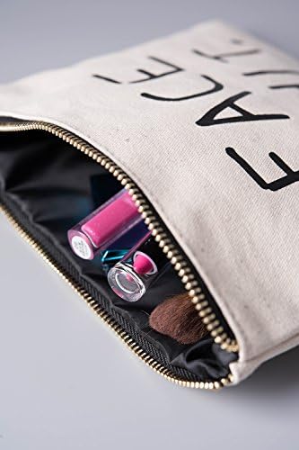 Bolsa de maquiagem de lona de algodão confortável, bolsa de cosméticos imprimidos para produtos de higiene pessoal, gadgets