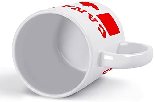 Canada Flag Print Canela Coffee Cere Ceramic Cea Cup de um design engraçado com design de logotipo para o escritório Homen