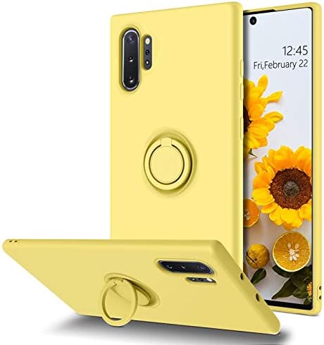 BENTOBEN GALAXY NOTA 10 Plus Case, Caixa Telefone Samsung Note 10 Plus, Slim Silicone 360 ​​° Ring Porta de anel Kickstand Monte