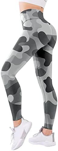 Mulheres leggings camuflage impressão na cintura alta treino sem costura calças ioga scrunch butt lifts calças calças calças de