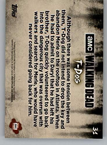 2018 Topps Walking Dead Hunters e The Hunted #31 T-DOG Official Nemport Trading Card em NM ou melhor Conditon
