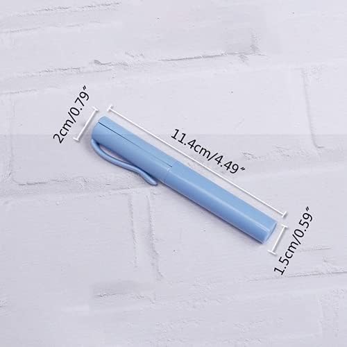 Tesoura dobrável, 5 peças tesouras funcionais portáteis cortadores dobráveis ​​em forma de caneta tesoura em forma de caneta prática para a escola em casa azul
