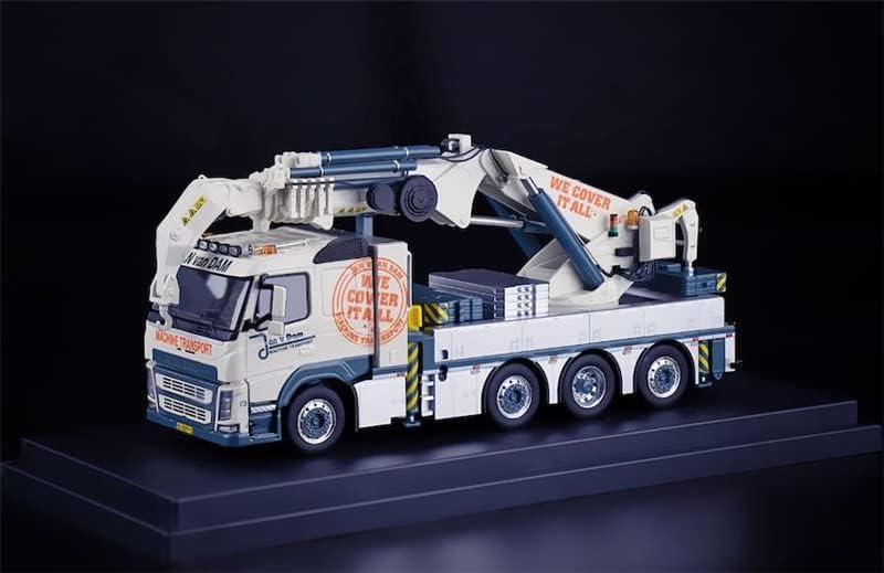 IMC para Volvo FM500 4AXLE com Erkin Loading Crane Van Dam 1/50 Resina Modelo pré-construído de caminhão