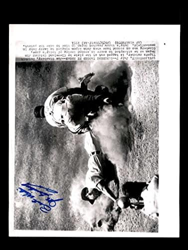 Joe Ginsberg assinou 1951 8x10 Detroit Tigers Original Wire Photo autografado