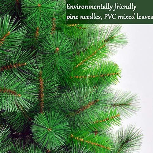 Dulplay Eco-Friendly Christmas Pine Tree, árvores decoradas de PVC em fibra óptica Stand R-Real Perfect for Indoor e Outdoor Green 300cm