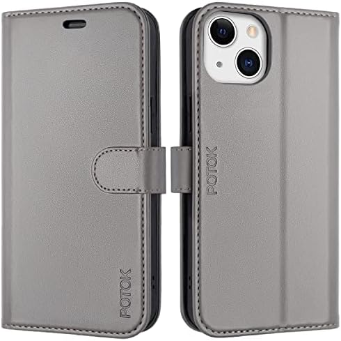 Caixa Uookki para iPhone 13 Mini Wallet Case, [Shell interna à prova de choque TPU] Couro PU [Bloqueio de RFID] [Titular do cartão
