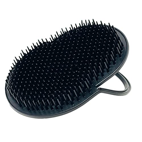 G.B.S American Comb's Palm Pocket Shampoo Brush - Feito nos EUA com cerdas redondas para massagem eficaz no couro cabeludo