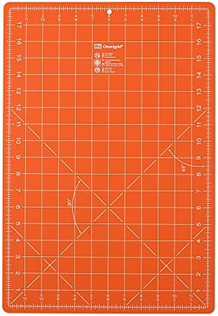 Tapete de corte de prima, material sintético, laranja, 48 x 33 x 0,7 cm