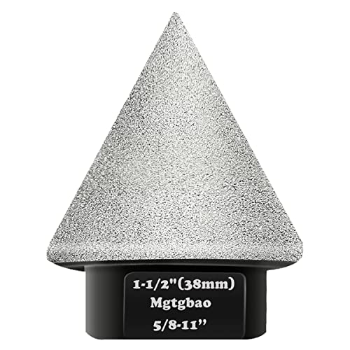 Mgtgbao 38mm Diamante preto Bit de chanfro chanfrado, broca de contraste de diamante de 1-1/2 com rosca de 5/8-11 polegadas para