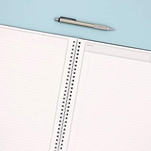 Blue Sky Notes Professional Notebook, capa flexível, encadernação de dois fios, 8,5 x 11, cinza